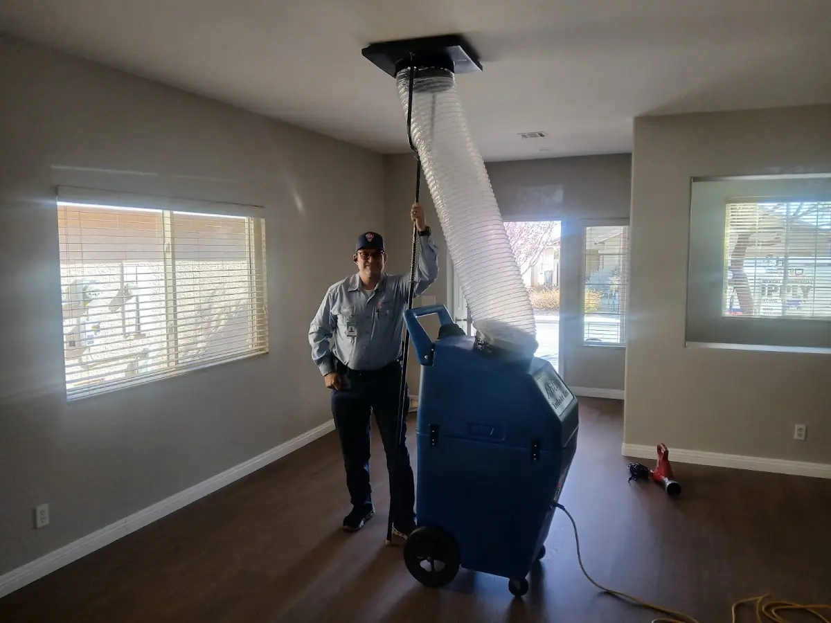 Professional Dryer Vent Cleaning work inside a Fairview home